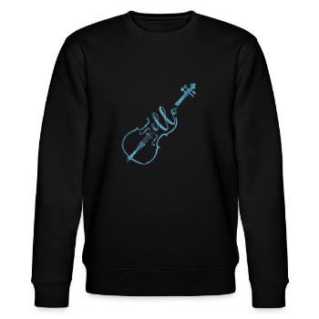 Cello Komponist - Stanley/Stella Unisex Bio-Sweatshirt CHANGER  - Schwarz - Vorne - Nik (191cm) & Marisol (170cm)