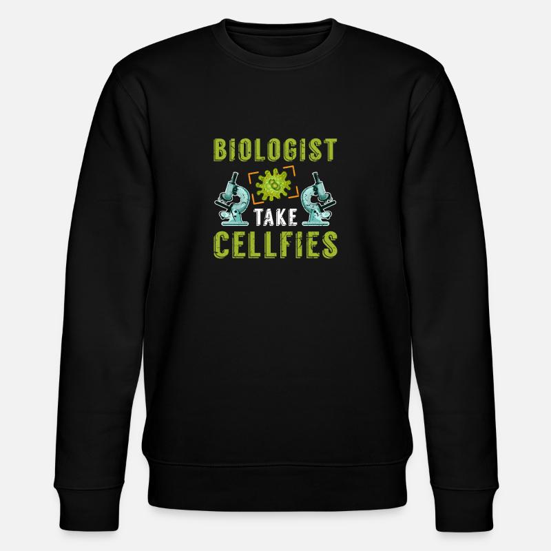 Microscope cells - Stanley/Stella CHANGER Unisex Organic Sweatshirt - black