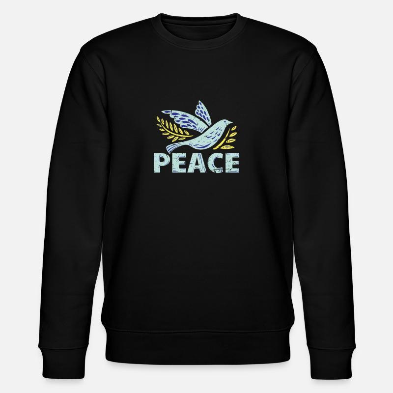 Frieden Symbol - Stanley/Stella Unisex Bio-Sweatshirt CHANGER  - Schwarz