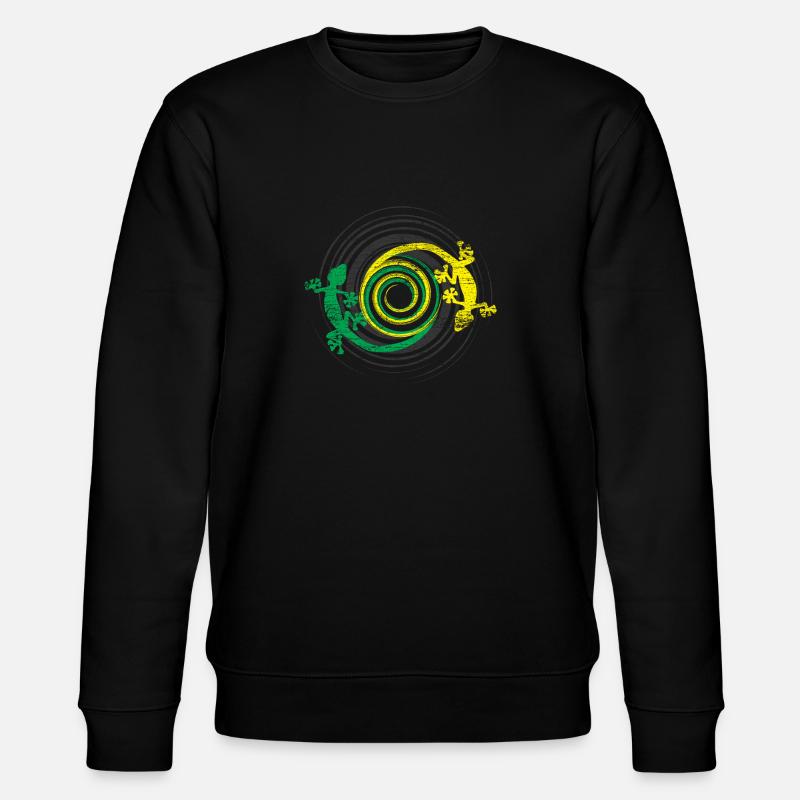Gecko Kriechtiere - Stanley/Stella Unisex Bio-Sweatshirt CHANGER  - Schwarz