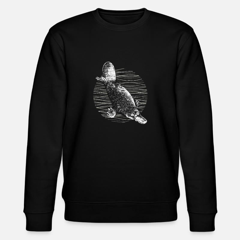 Schnabeltier Biber - Stanley/Stella Unisex Bio-Sweatshirt CHANGER  - Schwarz