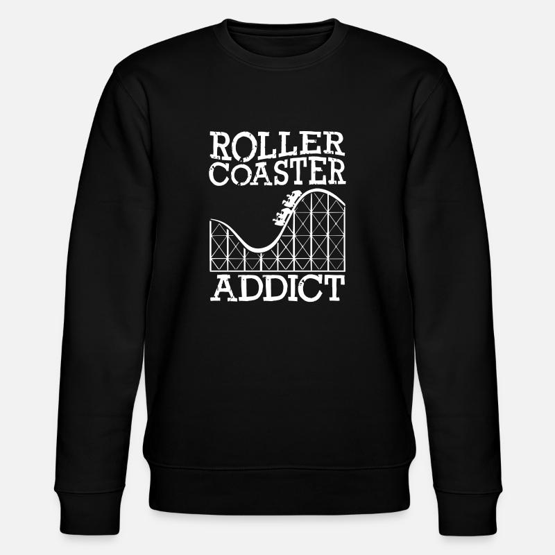 Roller Coaster Addict - Stanley/Stella Unisex Bio-Sweatshirt CHANGER  - Schwarz