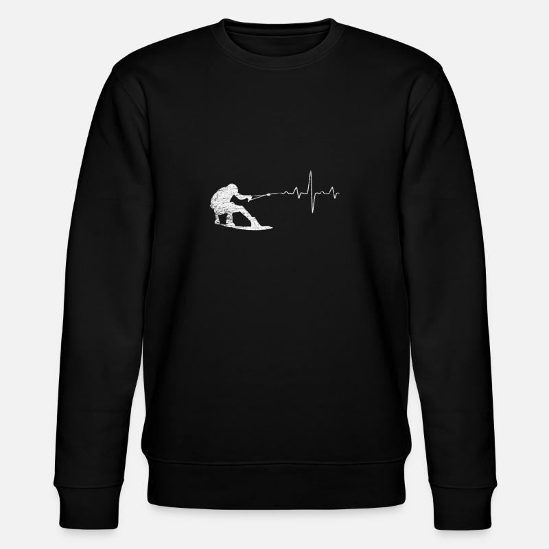 Wakeboard heartbeat - Stanley/Stella CHANGER Unisex Organic Sweatshirt - black