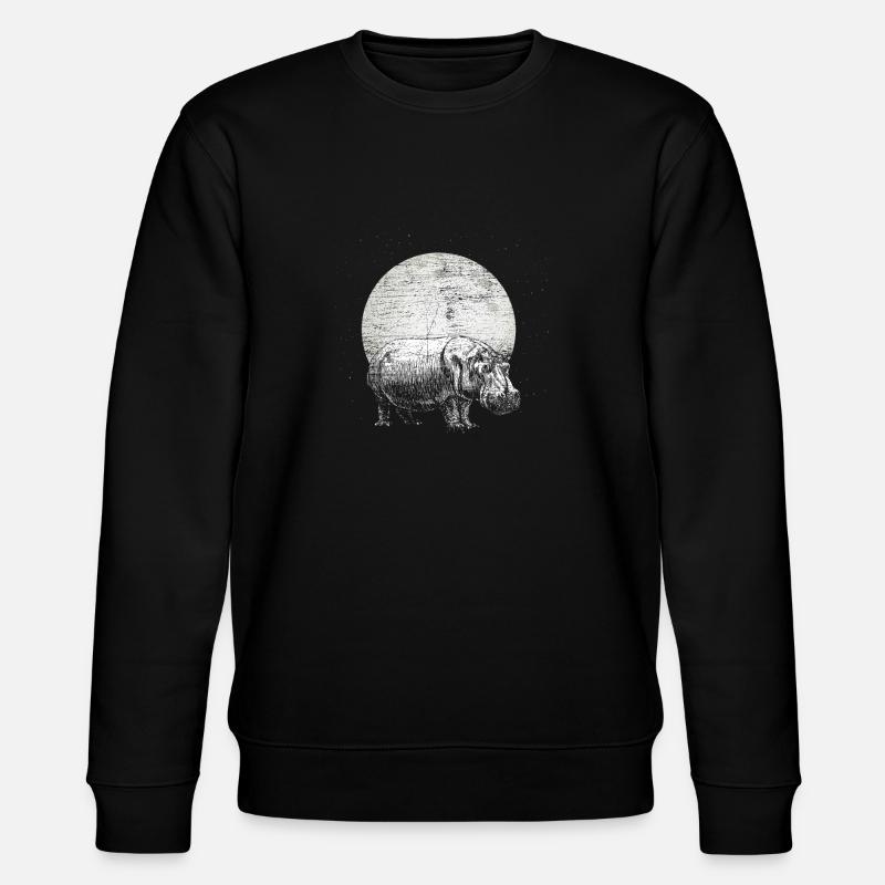 Hippo - Stanley/Stella Unisex Bio-Sweatshirt CHANGER  - Schwarz