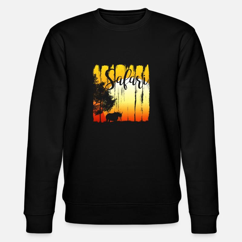 Nashorn Afrika - Stanley/Stella Unisex Bio-Sweatshirt CHANGER  - Schwarz
