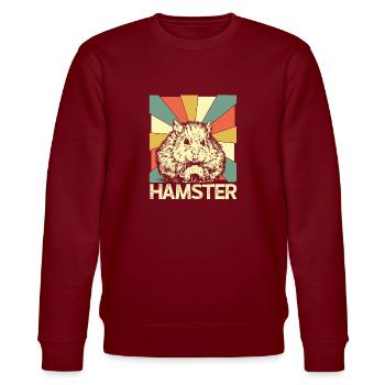 Hamster hamster baking - Stanley/Stella CHANGER Unisex Organic Sweatshirt - burgundy - Front - Nik (191cm) & Marisol (170cm)