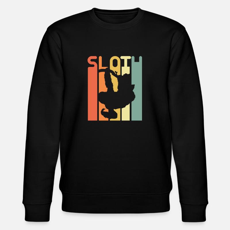 Faultier Zoo - Stanley/Stella Unisex Bio-Sweatshirt CHANGER  - Schwarz