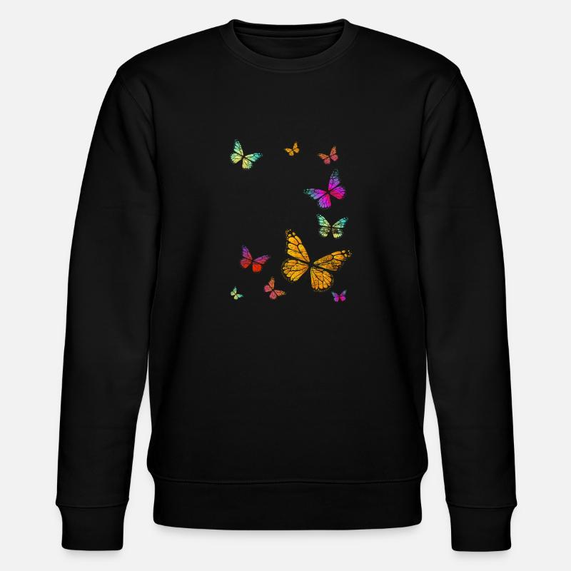 Essaim de papillons - Sweat bio CHANGER Stanley/Stella Unisexe - noir