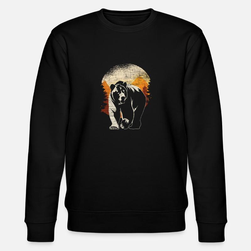Forêt d'ours brun - Sweat bio CHANGER Stanley/Stella Unisexe - noir