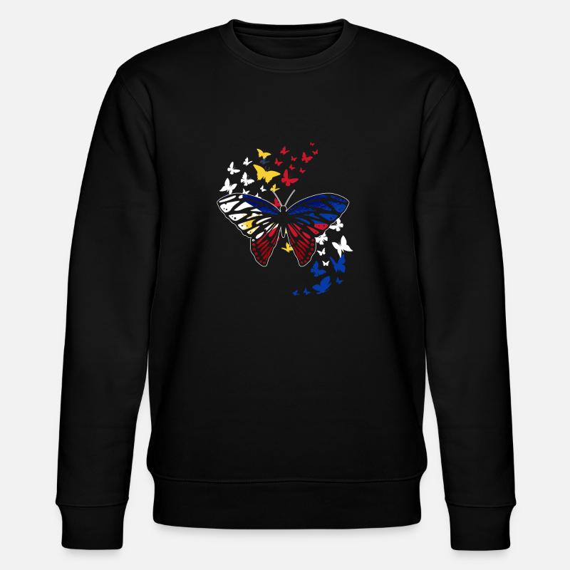 Philippines Butterfly - Stanley/Stella CHANGER Unisex Organic Sweatshirt - black