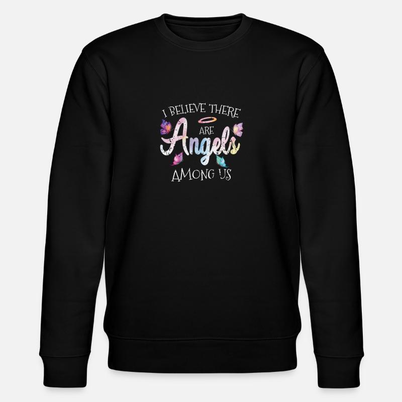 Engel Schutzengel - Stanley/Stella Unisex Bio-Sweatshirt CHANGER  - Schwarz