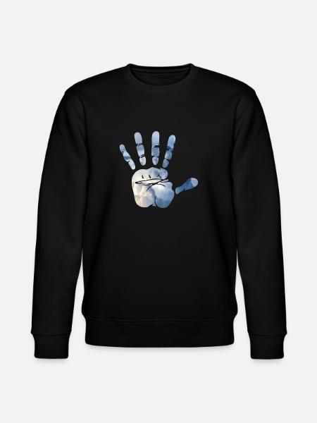 Hand Clouds - Stanley/Stella CHANGER Unisex Organic Sweatshirt - black