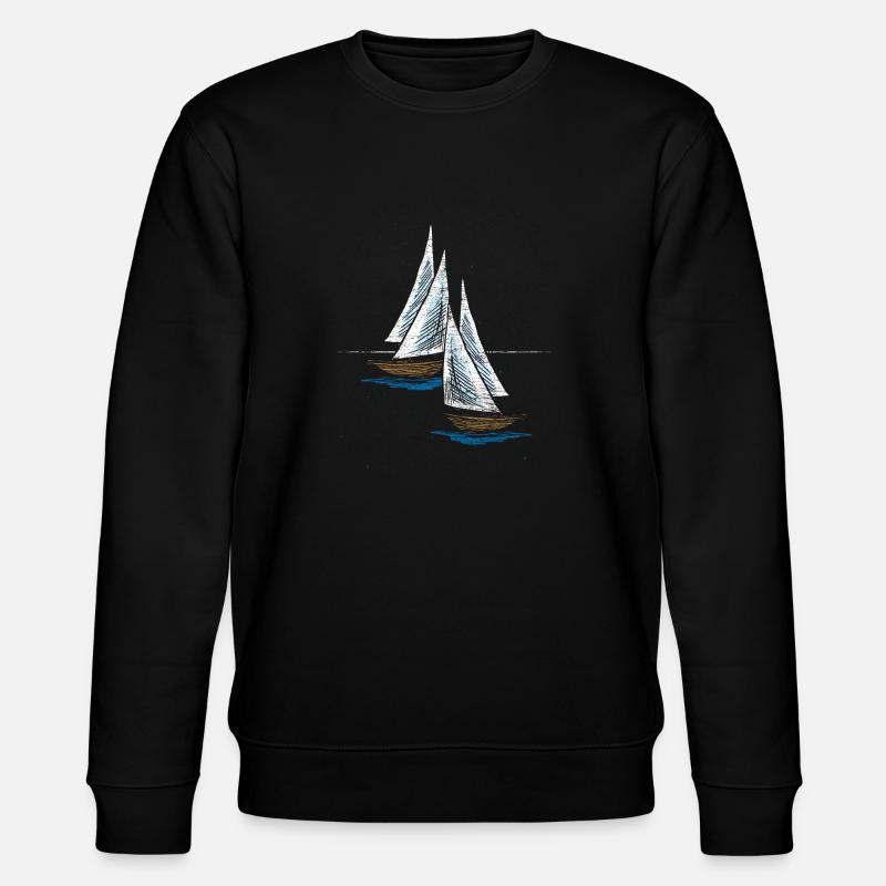 Segeln Boot - Stanley/Stella Unisex Bio-Sweatshirt CHANGER  - Schwarz