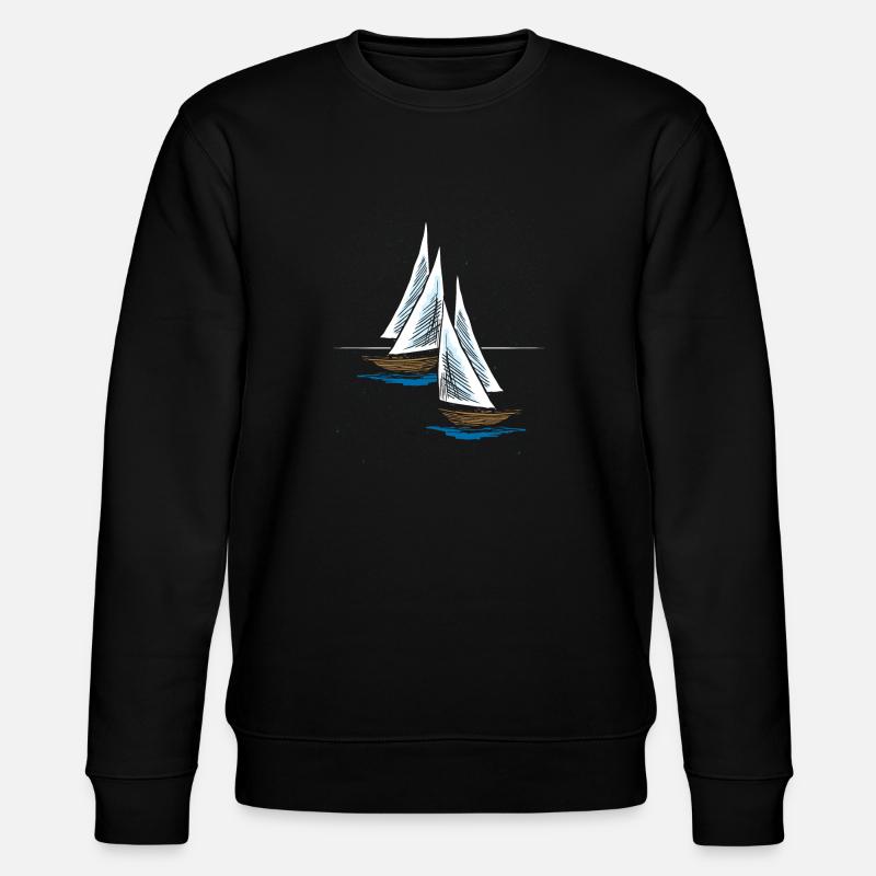Segeln Schiff - Stanley/Stella Unisex Bio-Sweatshirt CHANGER  - Schwarz