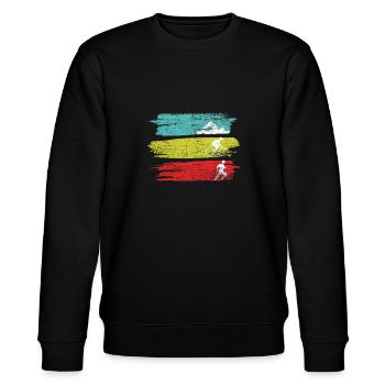 Triathlon Sport - Stanley/Stella CHANGER Unisex Organic Sweatshirt - black - Front - Nik (191cm) & Marisol (170cm)