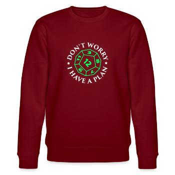 Dont worry - Pen & Paper, Rollenspiel - Stanley/Stella Unisex Bio-Sweatshirt CHANGER  - Burgunderrot - Vorne - Nik (191cm) & Marisol (170cm)