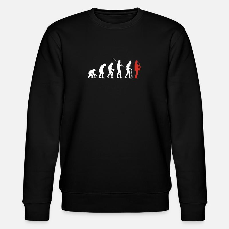 Evolution Saxophone - Stanley/Stella CHANGER Unisex Organic Sweatshirt - black