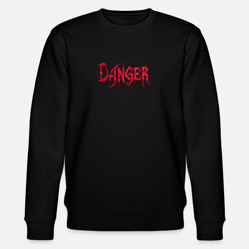 Danger rote Polygone - Stanley/Stella Unisex Bio-Sweatshirt CHANGER  - Schwarz