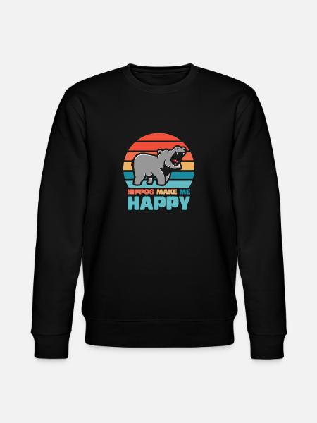 Hippopotamus luck - Stanley/Stella CHANGER Unisex Organic Sweatshirt - black