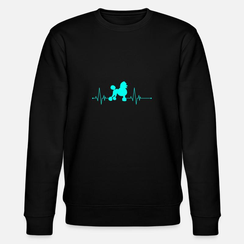 Poodle battement de coeur - Sweat bio CHANGER Stanley/Stella Unisexe - noir