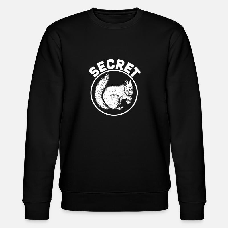 Eichhörnchen Nüsse - Stanley/Stella Unisex Bio-Sweatshirt CHANGER  - Schwarz