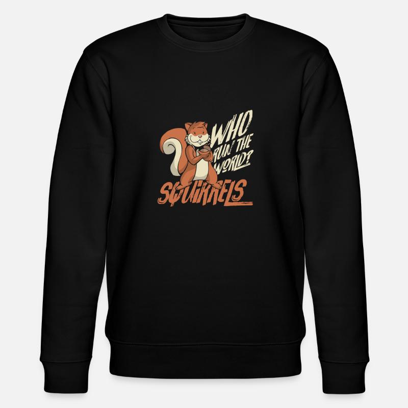 Eichhörnchen Tiere - Stanley/Stella Unisex Bio-Sweatshirt CHANGER  - Schwarz