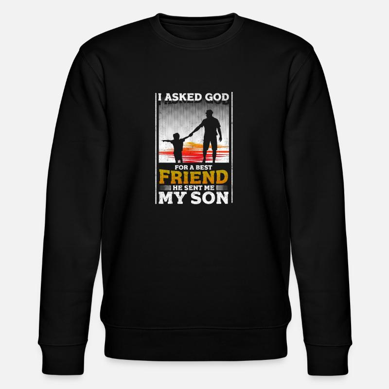 Vater und Sohn - Stanley/Stella Unisex Bio-Sweatshirt CHANGER  - Schwarz