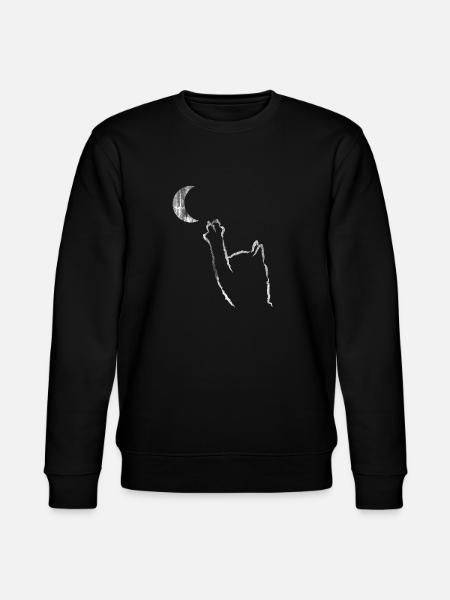 Chat lune - Sweat bio CHANGER Stanley/Stella Unisexe - noir