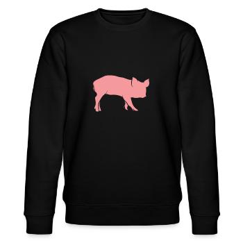 Porcelets de porc - Sweat bio CHANGER Stanley/Stella Unisexe - noir - Devant - Nik (191cm) & Marisol (170cm)