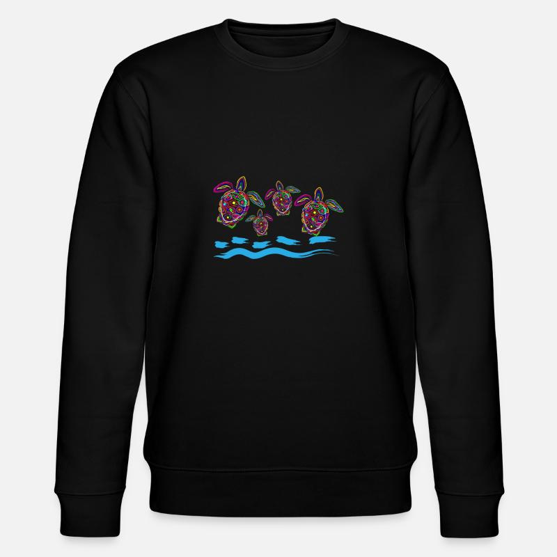 Schildkröte Schildkröten - Stanley/Stella Unisex Bio-Sweatshirt CHANGER  - Schwarz