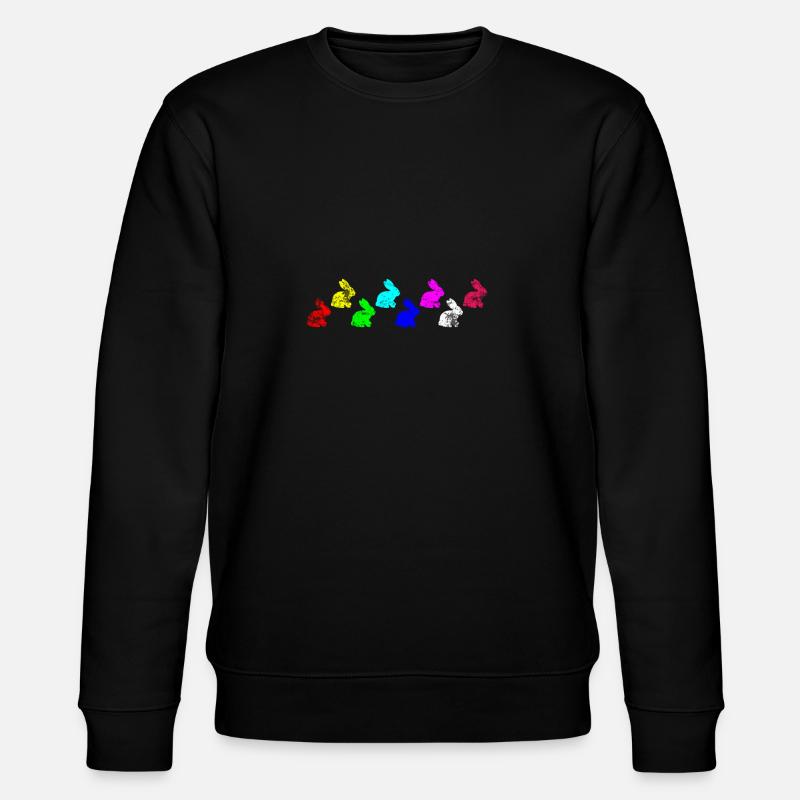 Hase Kaninchen - Stanley/Stella Unisex Bio-Sweatshirt CHANGER  - Schwarz