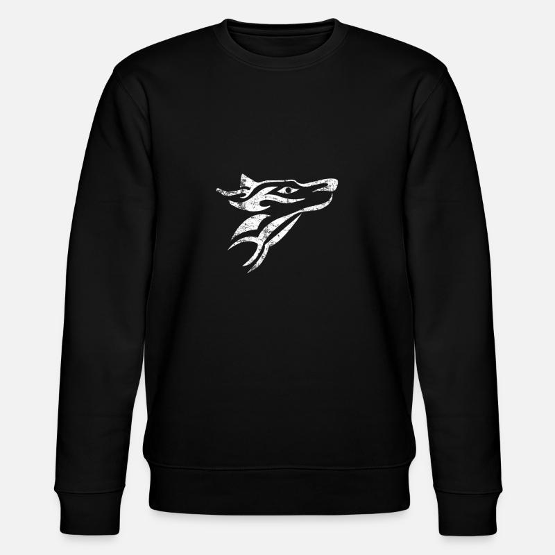 Wolf predator hunting - Stanley/Stella CHANGER Unisex Organic Sweatshirt - black