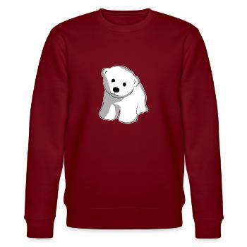 Eisbär Niedliches Tier - Stanley/Stella Unisex Bio-Sweatshirt CHANGER  - Burgunderrot - Vorne - Nik (191cm) & Marisol (170cm)