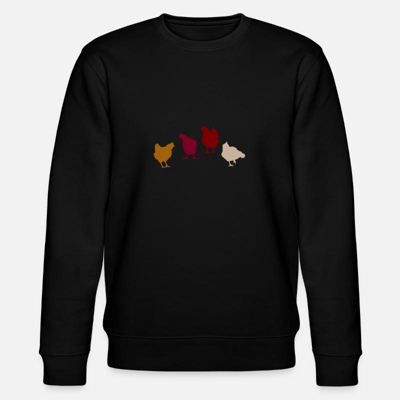 Hühner Hühnerstall - Stanley/Stella Unisex Bio-Sweatshirt CHANGER  - Schwarz