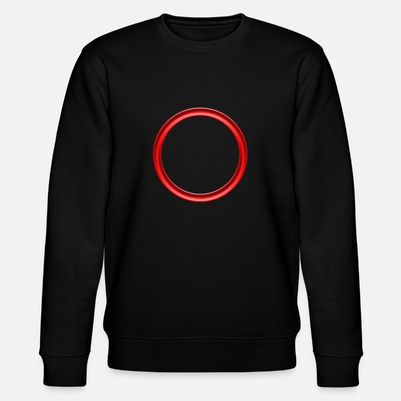 Ring red - Stanley/Stella CHANGER Unisex Organic Sweatshirt - black
