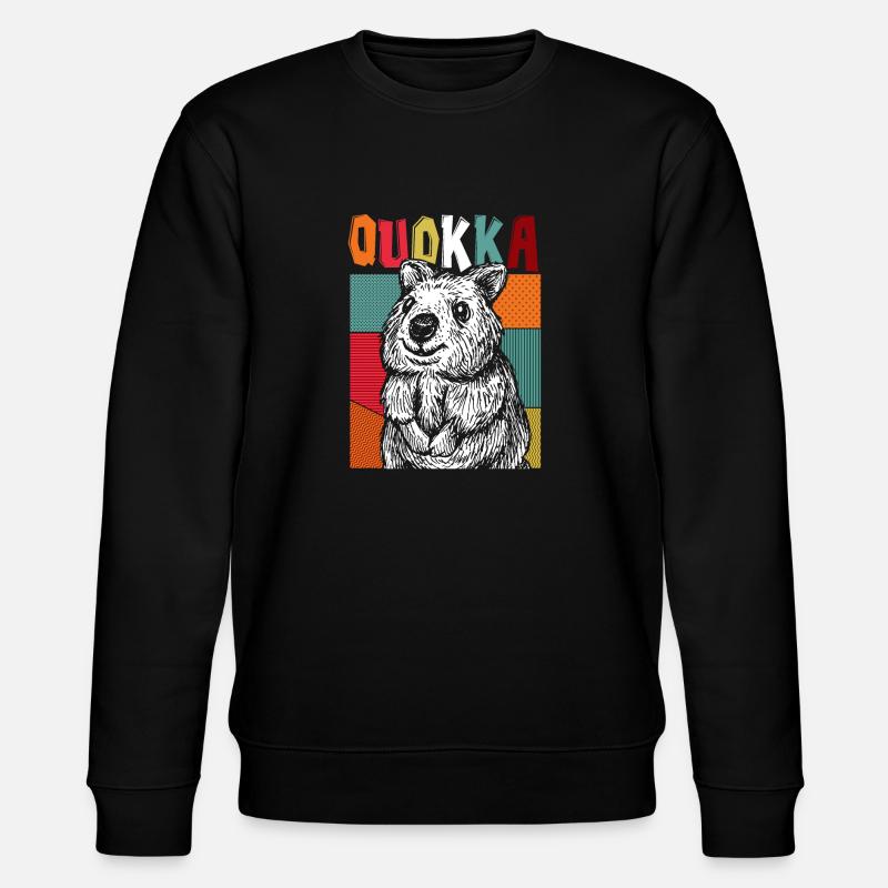 Quokka Lieblingstier - Stanley/Stella Unisex Bio-Sweatshirt CHANGER  - Schwarz