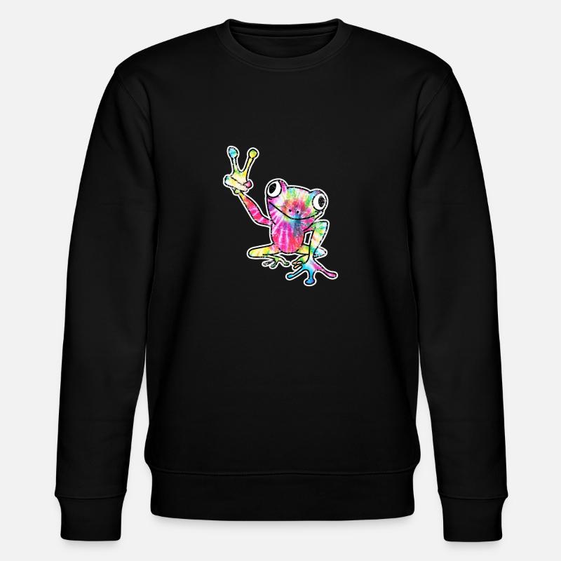 Frosch Laubfrosch - Stanley/Stella Unisex Bio-Sweatshirt CHANGER  - Schwarz