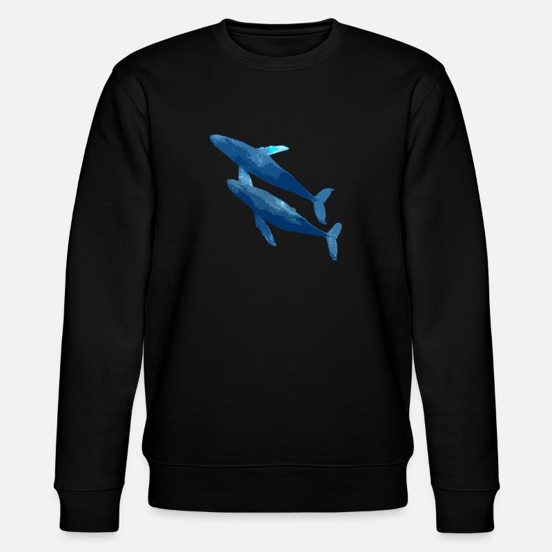 zwei Wale - Stanley/Stella Unisex Bio-Sweatshirt CHANGER  - Schwarz