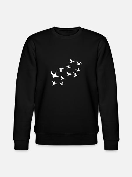 Goose swarm flying - Stanley/Stella CHANGER Unisex Organic Sweatshirt - black