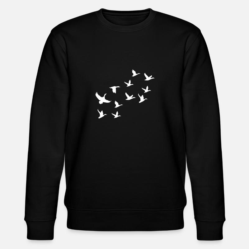 Essaim d'oies volant - Sweat bio CHANGER Stanley/Stella Unisexe - noir