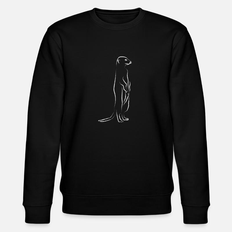 Erdmännchen Niedliches Tier - Stanley/Stella Unisex Bio-Sweatshirt CHANGER  - Schwarz