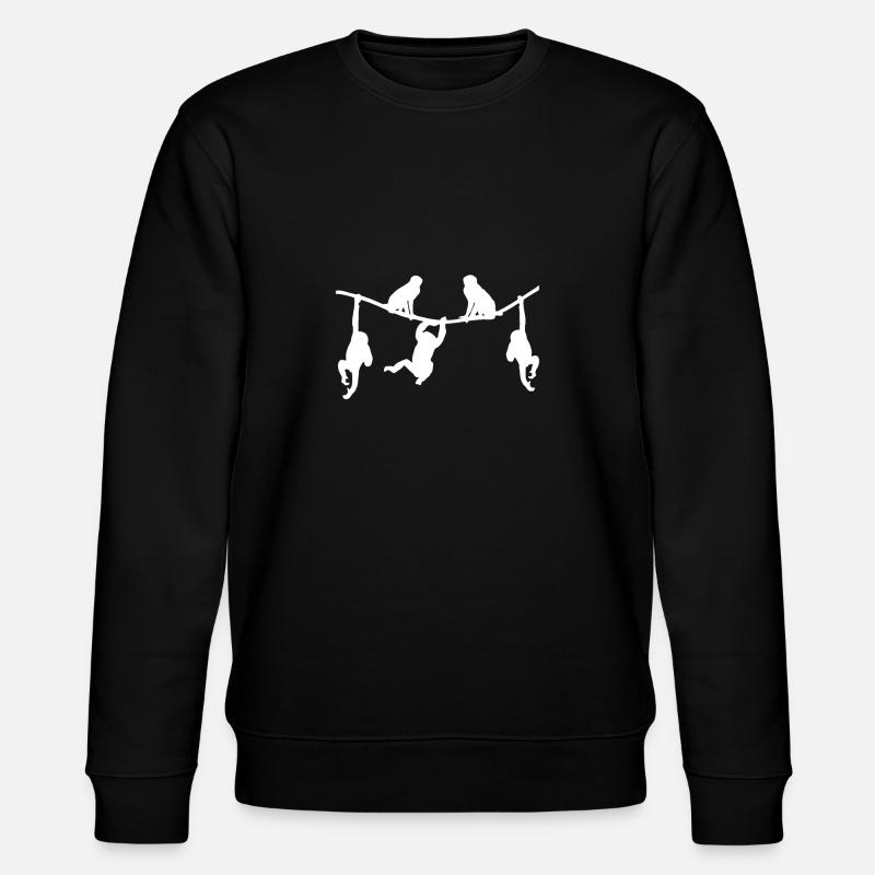 Monkey Animals - Stanley/Stella CHANGER Unisex Organic Sweatshirt - black