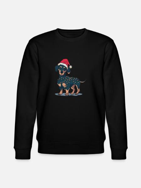 Dachshund Christmas - Stanley/Stella CHANGER Unisex Organic Sweatshirt - black