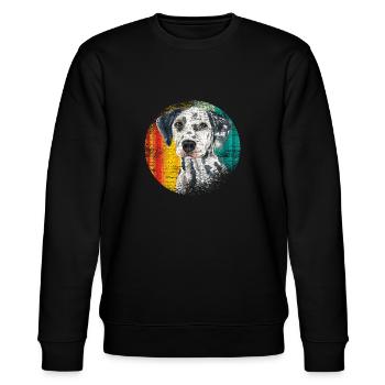Dalmatiner Tierliebhaber - Stanley/Stella Unisex Bio-Sweatshirt CHANGER  - Schwarz - Vorne - Nik (191cm) & Marisol (170cm)
