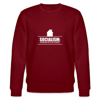 Communiste socialiste - Sweat bio CHANGER Stanley/Stella Unisexe - bordeaux - Devant - Nik (191cm) & Marisol (170cm)