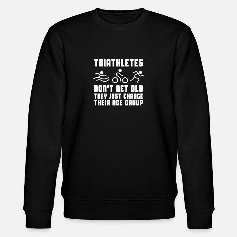 Triathlon Triathlet Alter - Stanley/Stella Unisex Bio-Sweatshirt CHANGER  - Schwarz