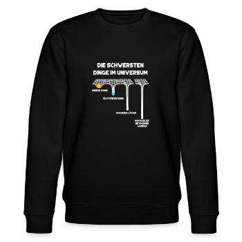 Mathematik Physik Radler Bier Geschenk - Stanley/Stella Unisex Bio-Sweatshirt CHANGER  - Schwarz - Vorne - Nik (191cm) & Marisol (170cm)