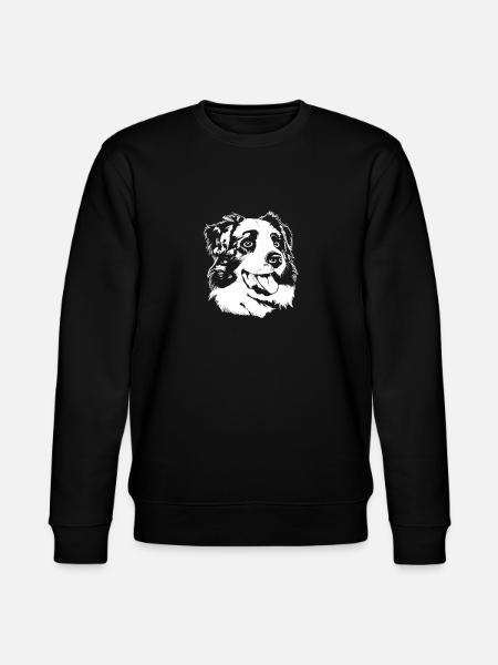 Australian Shepherd herding dog gift - Stanley/Stella CHANGER Unisex Organic Sweatshirt - black