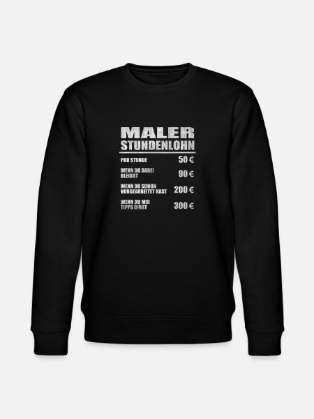 MALER STUNDENLOHN - Stanley/Stella Unisex Bio-Sweatshirt CHANGER  - Schwarz