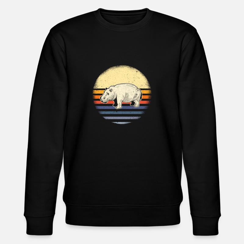 Animaux hippopotames - Sweat bio CHANGER Stanley/Stella Unisexe - noir